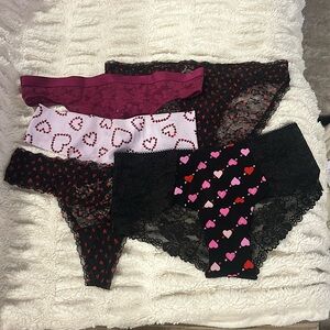 Victoria’s Secret and pink valentines panty bundle medium